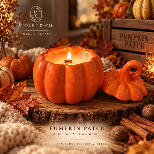 Pumpkin Patch — Ceramic Pumpkin Candle
